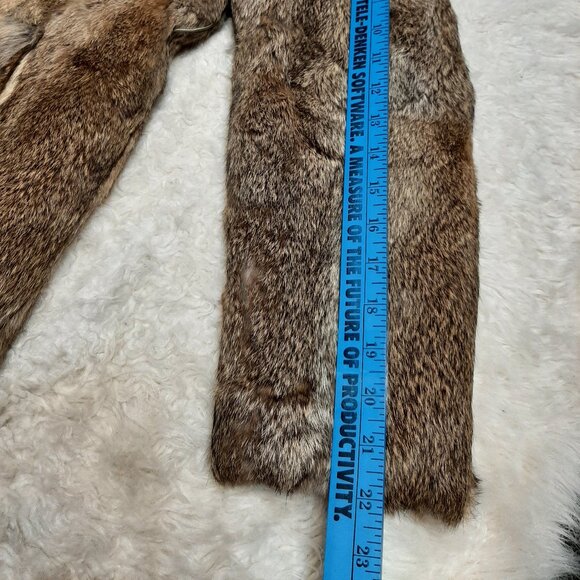 Vintage Opera Women's Brown Genuine Rabbit Fur Coat Size M - Picture 5 of 10
